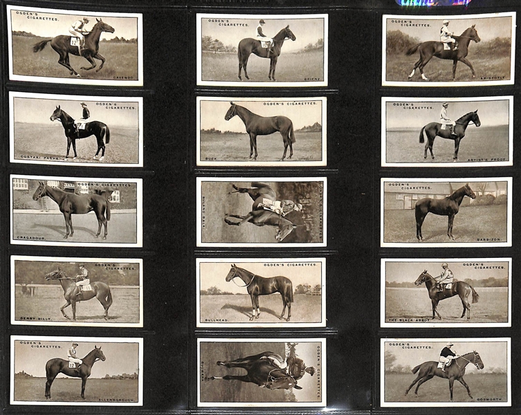 Lot of (5) 1924-1966 Cigarette & Gum Card Non-Sport Sets - Horses & Jockeys