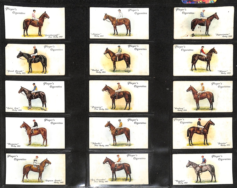 Lot of (5) 1924-1966 Cigarette & Gum Card Non-Sport Sets - Horses & Jockeys