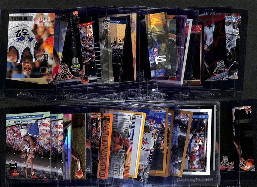 Lot of (38) Shaquille O'Neal Mostly Rookie & Insert Cards inc. (3) 1992-93 Fleer Ultra Rookies, 1998-99 Stadium Club Royal Court, 1996-97 Skybox Larger Than Life, 2012-13 Prizm Finalists, +