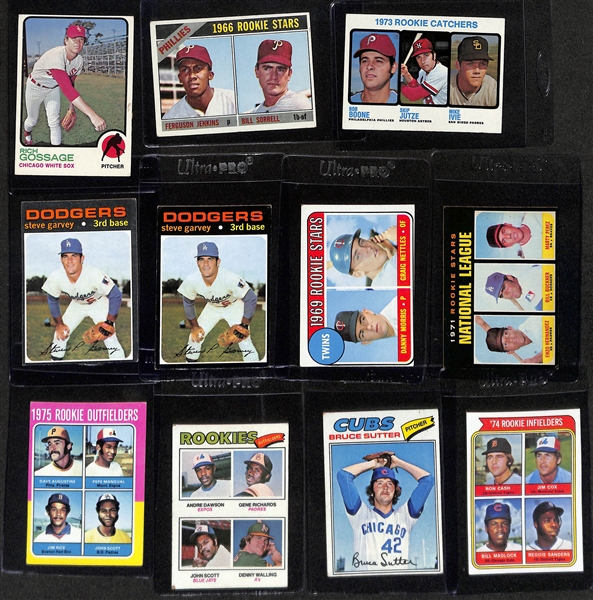 Lot of (20) 1960s-1970s Topps Baseball Rookie Cards inc. 1974 Dave Winfield, 1975 Gary Carter, (3) 1978 Paul Molitor/Alan Trammell, (4) Eddie Murray, +