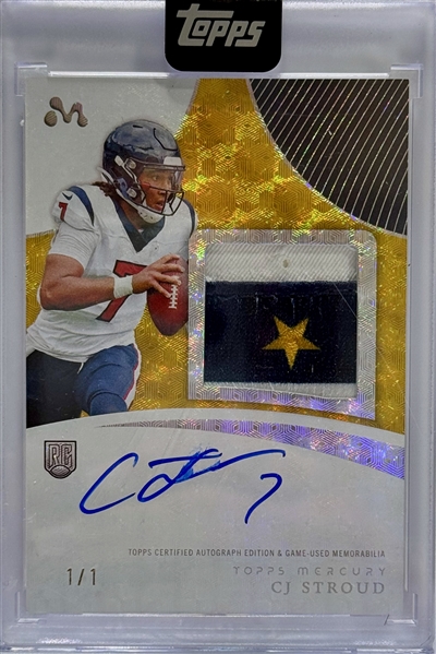 2024 Topps Mercury CJ Stroud Rookie Patch Autograph Superfractor #1/1