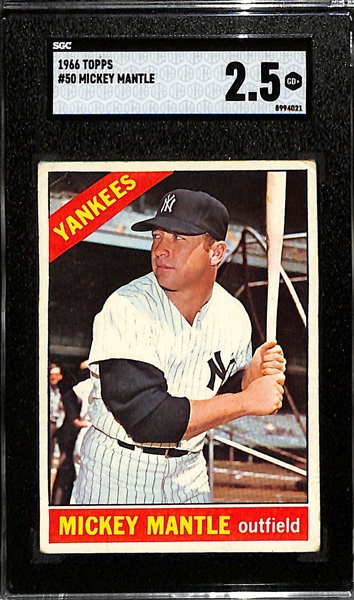 1966 Topps Mickey Mantle #50 SGC 2.5