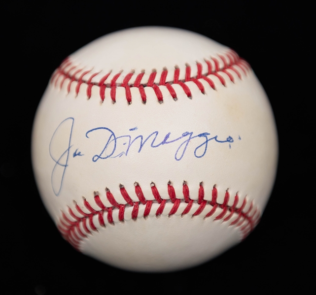 Joe DiMaggio Signed Official American League Baseball (JSA Auction Letter)