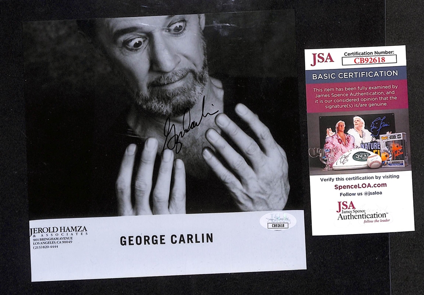 Comedian George Carlin (d. 2008) Signed Photo (JSA COA) - 7"x7.5" Photo