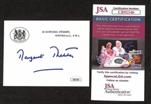 Margaret Thatcher (UK Prime Minister 1979-1990, d. 2013) Boldly Signed Official Prime Minister Calling Card (3.5"x4.5") - JSA COA
