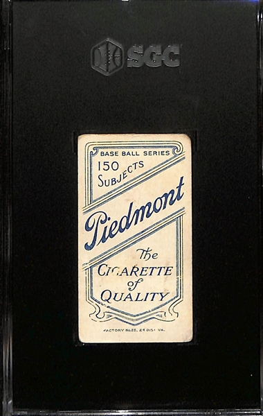 1910 T206 Rube Marquard (HOF, Hands at Thighs) Tobacco Card (Piedmont Cigarettes Back) Graded SGC 3.5