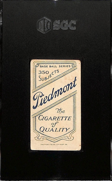 1910 T206 Miller Huggins (HOF, Portrait) Tobacco Card (Piedmont Cigarettes Back) Graded SGC 2.5