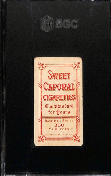 1910 T206 Miller Huggins (HOF, Portrait) Tobacco Card (Sweet Caporal Cigarettes Back) Graded SGC 3