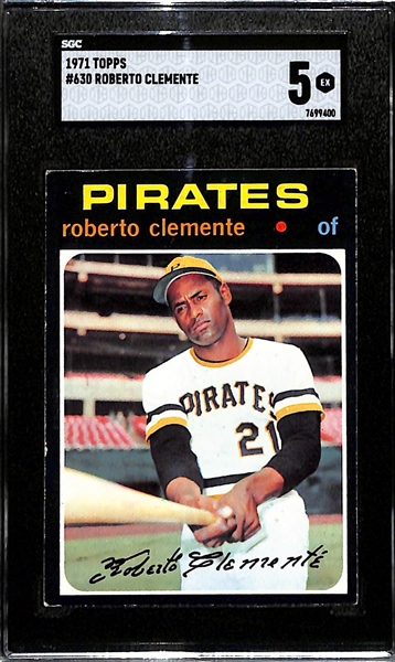 1971 Topps Roberto Clemente #630 Graded SGC 5