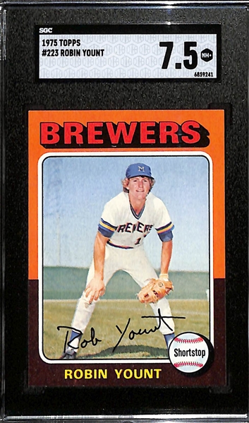 1975 Topps Robin Yount Rookie Card #223 Graded SGC 7.5