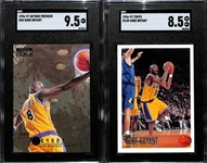 1996-97 Kobe Bryant Rookie Card Lot (2) - Skybox Premium #55 (SGC 9.5) & Topps #138 (SGC 8.5) 