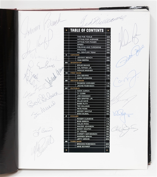 MLB All Century Team Hard Cover Book w. 18 Signatures inc. Ted Williams, Hank Aaron, Willie Mayes, Sandy Koufax, Ken Griffey Jr, & More (JSA Auction Letter)