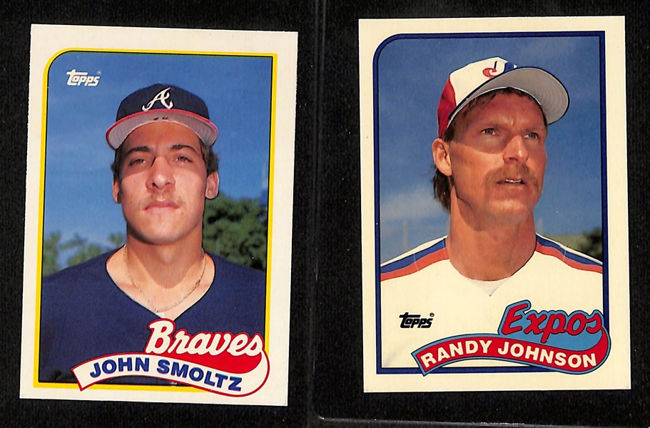 1989 Topps Tiffany Baseball Near Complete Set with Randy Johnson and John Smoltz Rookies (784 of 792 Cards in the Limited Edition Tiffany Set)