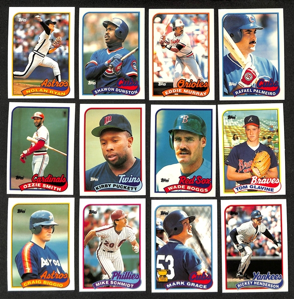 1989 Topps Tiffany Baseball Near Complete Set with Randy Johnson and John Smoltz Rookies (784 of 792 Cards in the Limited Edition Tiffany Set)