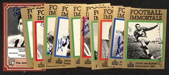 11 Signed Football HOFer Cards w. Steve Van Buren, Sonny Jergensen, Otto Graham (+JSA Auction Letter)