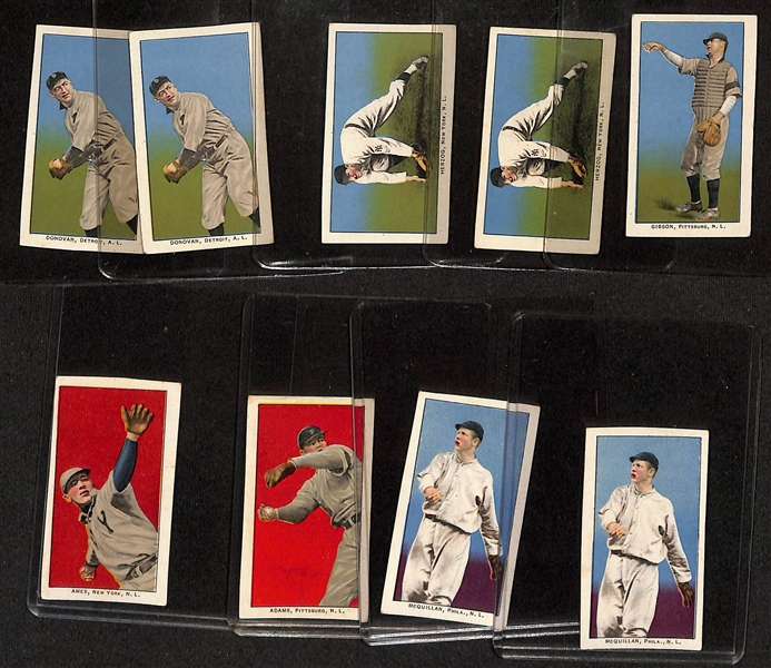 Lot of (9) 1910 E96 Philadelphia Caramel Cards w. George Gibson