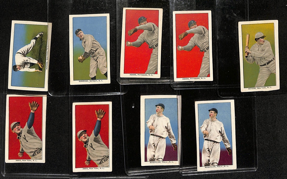 Lot of (9) 1910 E96 Philadelphia Caramel Cards w. Chief Meyers