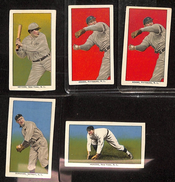 Lot of (9) 1910 E96 Philadelphia Caramel Cards w. Chief Meyers