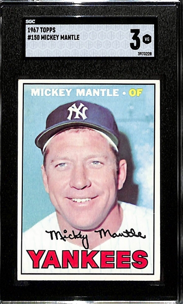 1967 Topps Mickey Mantle #150 SGC 3