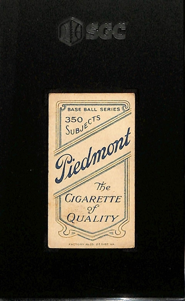 1910 T206 Piedmont Cigarettes Mickey Doolan (Fielding) Graded SGC 3
