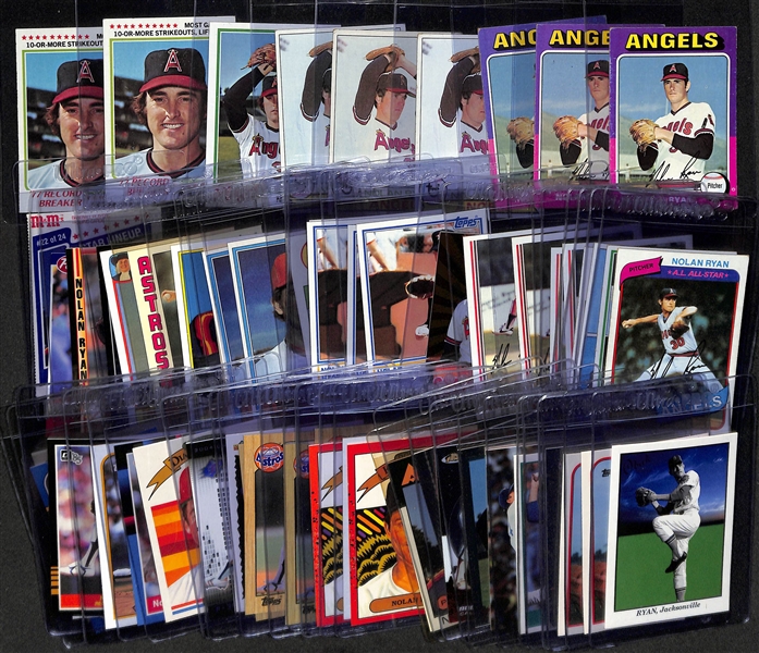 Lot of (63) Nolan Ryan Cards inc. (3) 1975 Topps, (3) 1979 Topps, 1978 Topps, (2) 1978 Topps Record Breakers, 1980 Topps, +