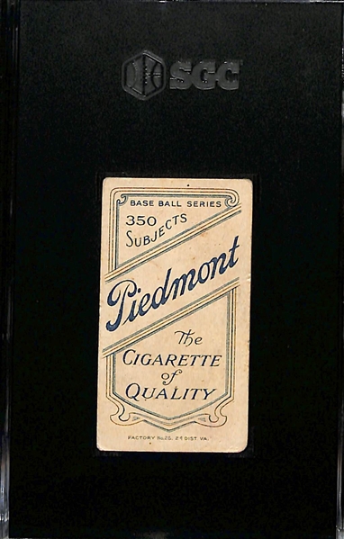 1910 T206 Miller Huggins (HOF, Portrait) Tobacco Card (Piedmont Cigarettes Back) Graded SGC 3