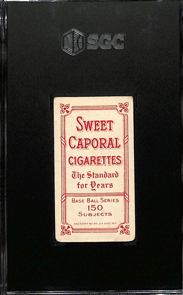 1909 T206 Fred Tenney Tobacco Card (Sweet Caporal Cigarettes Back) Graded SGC 3.5