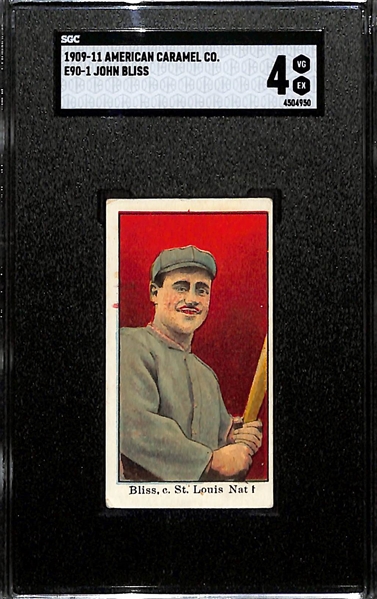 1909-11 American Caramel E90-1 John Bliss Graded SGC 4
