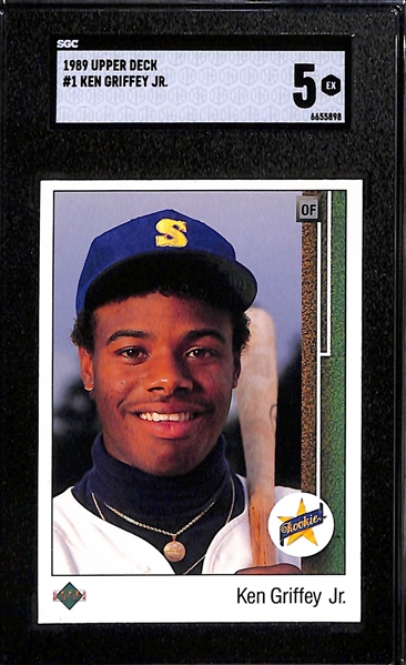 SGC Graded HOF Rookie Cards Lot w/ Ken Griffey Jr., John Elway, & Dan Marino
