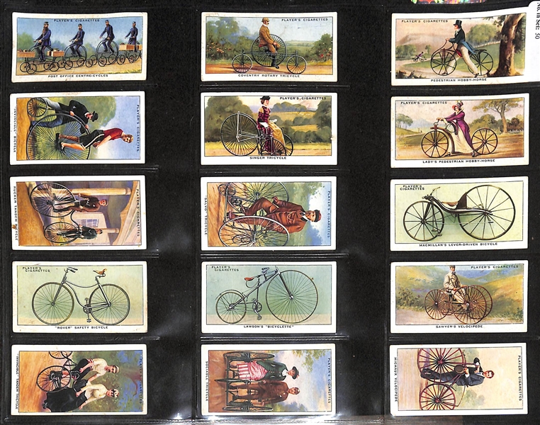 Lot of (4) 1923-1971 Cigarette Cards Sports Sets - (3) Cycles & Motorcycles and (1) Mobil Grand Prix Racing