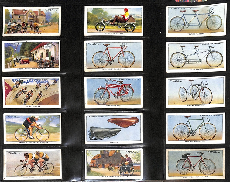 Lot of (4) 1923-1971 Cigarette Cards Sports Sets - (3) Cycles & Motorcycles and (1) Mobil Grand Prix Racing