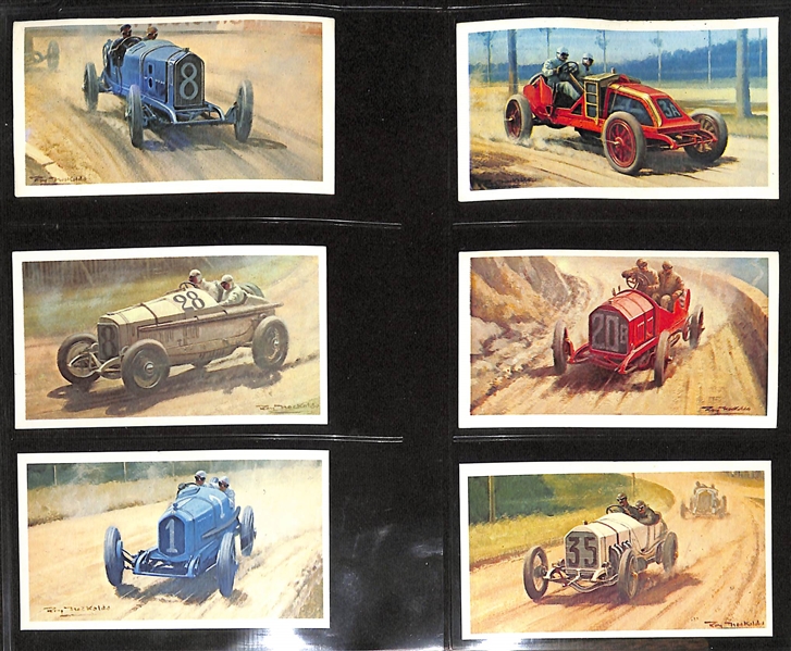 Lot of (4) 1923-1971 Cigarette Cards Sports Sets - (3) Cycles & Motorcycles and (1) Mobil Grand Prix Racing
