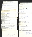 Lot of (90+) Signed Basketball Index Cards w. Dean Smith, Pat Williams, Ken Sears, and more. (+ JSA Auction Letter)