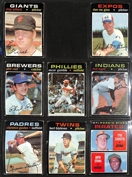 Lot of (616) Different 1971 Topps Baseball Cards w. Harmon Killebrew & Rod Carew