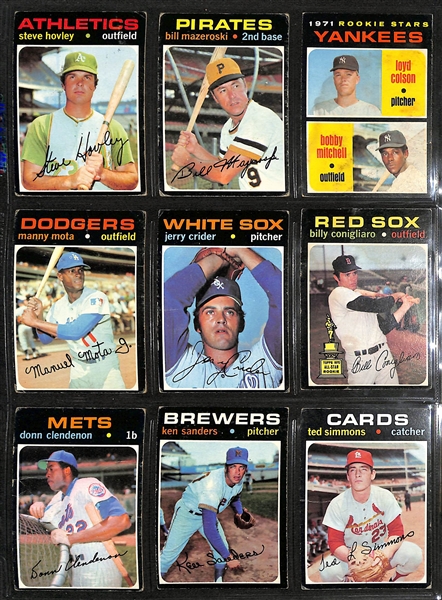 Lot of (616) Different 1971 Topps Baseball Cards w. Harmon Killebrew & Rod Carew