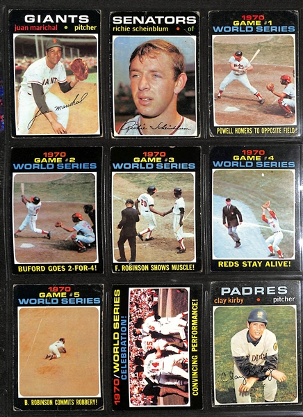 Lot of (616) Different 1971 Topps Baseball Cards w. Harmon Killebrew & Rod Carew