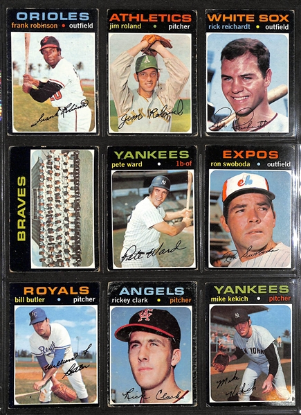 Lot of (616) Different 1971 Topps Baseball Cards w. Harmon Killebrew & Rod Carew