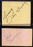 Legendary Actress Autograph Lot w. Betty Grable (d. 1973) and Ethel Merman Signed Cuts (JSA Auction Letter)