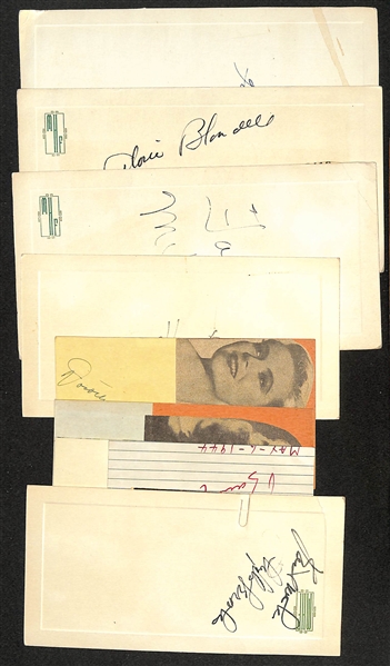 Vintage Actress Autographs w. Phyllis Brooks, Diana Barrymore, Lois Hall, Dorothy McGuire, Jean Heather, Fay McKenzie, Gloria Blondell, & Ruth Warrick - JSA Auction Letter