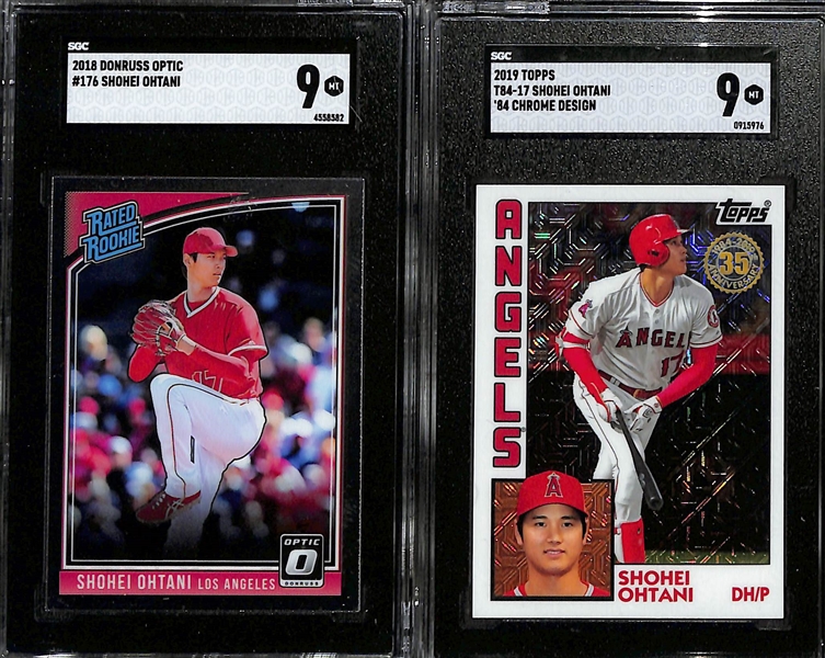 Lot of (9) 2018 Shohei Ohtani Rookie Cards, Including (8) Graded