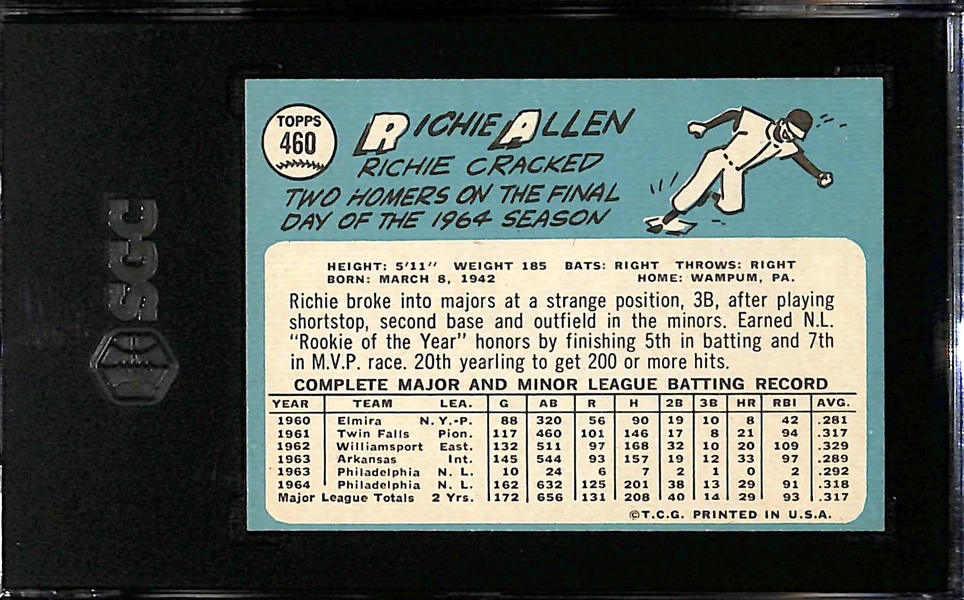 1965 Topps Richie Allen #460 Graded SGC 8