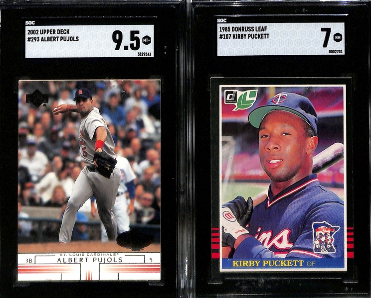 (18) Baseball Cards w. Stars and Rookies - Inc. Kirby Puckett, George Brett, Elly De La Cruz, & Albert Pujols