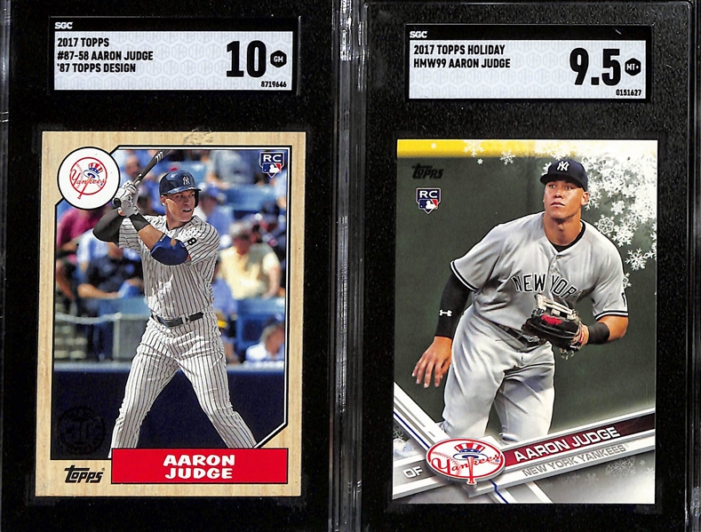 Lot of (7) Topps Aaron Judge Baseball Cards  Including Rookies and Graded Cards