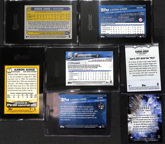 Lot of (7) Topps Aaron Judge Baseball Cards  Including Rookies and Graded Cards