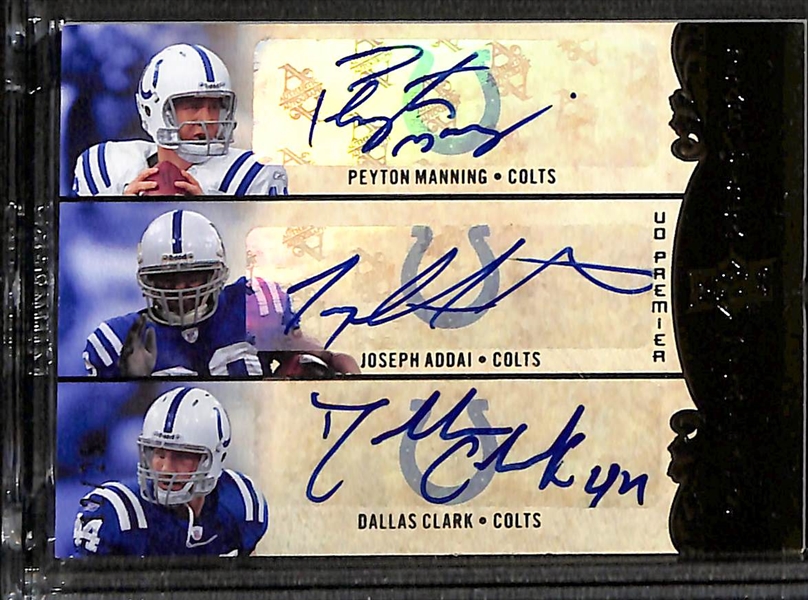 (2) Peyton Manning Multi-Athlete Autographed Sports Cards  (Includes Dual and Triple Autograph Cards!)