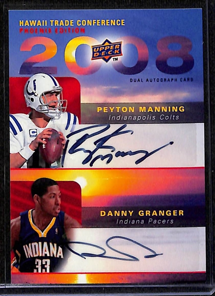 (2) Peyton Manning Multi-Athlete Autographed Sports Cards  (Includes Dual and Triple Autograph Cards!)