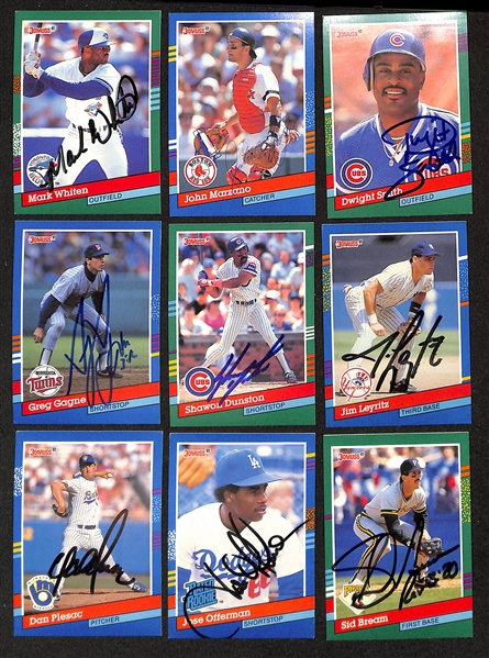 Lot of (185+) Signed 1991 Donruss Baseball Cards inc. Greg Maddux and Curt Schilling (JSA Auction Letter)
