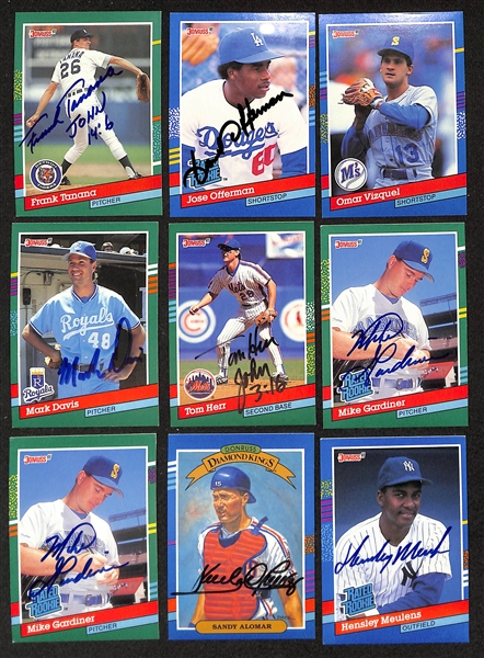 Lot of (185+) Signed 1991 Donruss Baseball Cards inc. Greg Maddux and Curt Schilling (JSA Auction Letter)