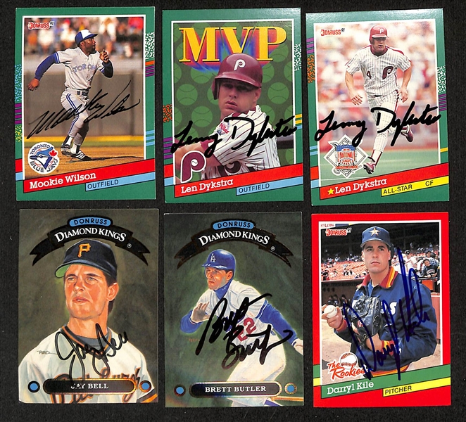 Lot of (185+) Signed 1991 Donruss Baseball Cards inc. Greg Maddux and Curt Schilling (JSA Auction Letter)