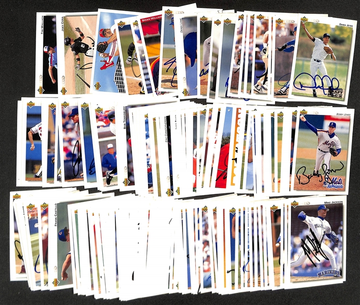 170+ Signed Baseball Cards w. 1992 Minor League Derek Jeter Rookie, Pual Molitor, & Gregg Olson (JSA Auction Letter) 